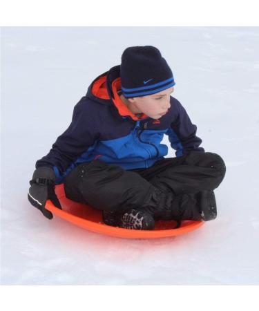 Flexible Flyer Round Flying Saucer Snow Sled - 26 Inch Orange Disc Racer for Kids 4 and Up - Buy Online on GoSupps.com