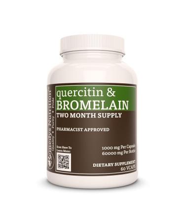 Remedy s Nutrition Quercetin Bromelain | 1 000 mg 60 Vegan Capsules Dietary Supplement | Two Month Supply