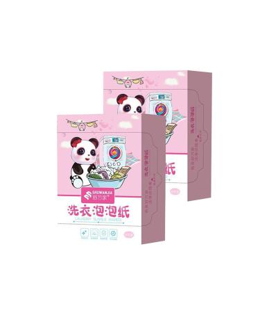 Zaagot 60Pcs Laundry Detergent Concentrated Washing Soap Gentle Washing Sheets Bubble Paper Washing Tablets Cleaning Product Chemical Material