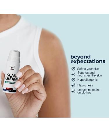 Silicone Scar Cream for Surgical & Bug Bite Scars | All-Natural Acne Scar Treatment with Vitamin E & Retinol - 0.73 Fl Oz - Buy Online on GoSupps.com