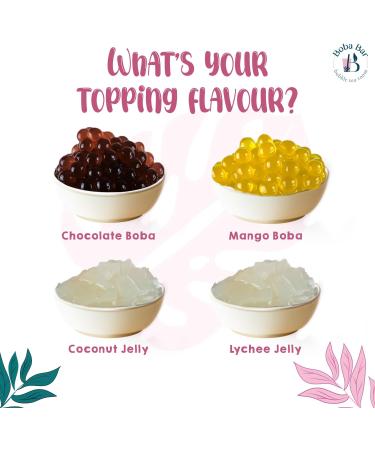 MBTK - 4 (Boba Bar London | Sahara Milk Bubble Tea Kit | 4 Milk Tea Flavours | 4 Boba & Jelly Toppings | Tapioca Pearls | 4 Bamboo Straws | 4 Tea Bags | 2 Recipe Cards ) - Buy Online on GoSupps.com