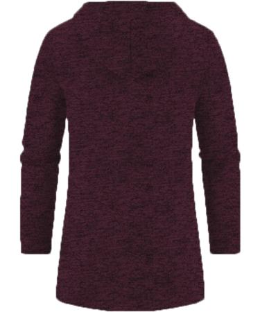 Duohropke Men's Winter Cardigan with Hood | Fleece Hiking Jacket & Casual Coat in Wine | Breathable & Functional Outdoor Hoodie (3XL) - Buy Online on GoSupps.com