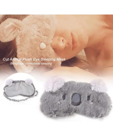 Koala Plush Sleeping Eye Mask - Cute Animal Design for Kids and Adults | Adjustable, Soft, and Elastic Eye Cover for Christmas, Winter, Travel - 5 Colors - Buy Online on GoSupps.com
