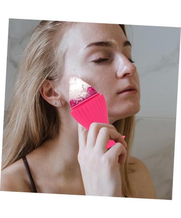 Beavorty Ice Cube Tray & Roller - Reusable Silicone Face Ice Tool for Skin Massage - Pink 15x6CM - Buy Online on GoSupps.com