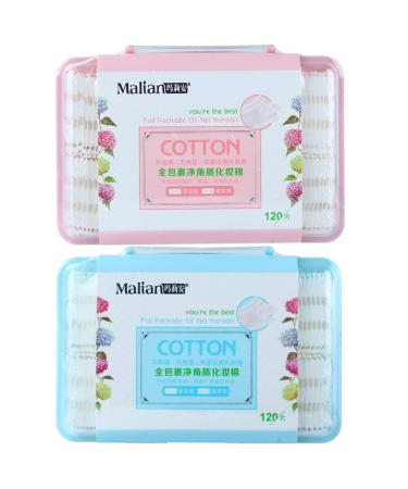 2 boxes of cotton facial wash pads disposable face pads women face make-up pads toner pads made of cotton nail polish cleaning cloths for the face make-up tools eyes