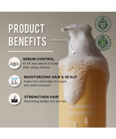 Laminaria Thickening Shampoo - Organic Sulfate & Paraben Free Moisturizes Scalp Strengthens & Hydrates Hair Pear & Freesia 16.9 Fl Oz - Dandruff Relief for Men & Women - Buy Online on GoSupps.com