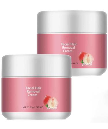 Cr me d pilatoire visage pour femmes et hommes formule douce et non irritante application facile pour la l vre sup rieure le menton et les joues. pilation rapide et efficace. 2pcs