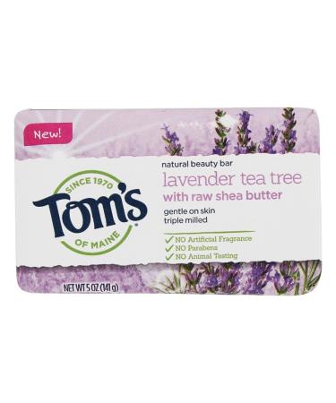 Tom's of Maine Natural Beauty Bar Soap With Raw Shea Butter Lavender Tea Tree 5 Ounce 6 Count Tom's of Maine Natural Beauty Bar Soap With Raw Shea Butter Lavender Tea Tree 5 Ounce 6 Count - Buy Online on GoSupps.com