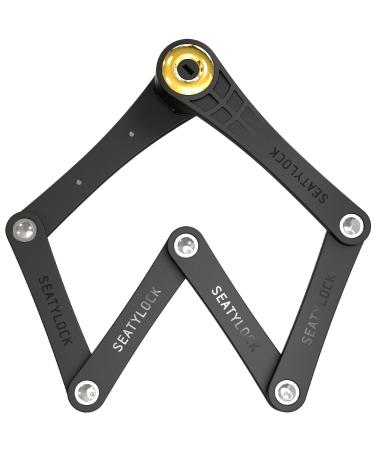 Foldylock Forever Bicycle Castle with key - patented folding lock with bracket - Test winner Sold Secure Gold Bicycle Accessories - High security for City Bike and Ebike - 90 cm Black Max Security 18/18 New 90cm (35.4in) Circumference