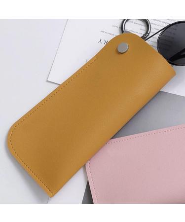 EXCEART 2pcs PU Leather Eyeglasses Pouch - Portable Sunglasses Storage Bag with Hanging Ring for Men & Women | International Shipping - Buy Online on GoSupps.com