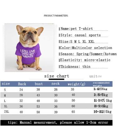 Junhouse Bulldog Clothes Pet Clothing Puppy T-shirt Spring Summer Soft Comfy Breathable Quick Dry Dog Outfit Pullover For Small Medium Large Puppy Dogs (L Purple) L Purple - Buy Online on GoSupps.com