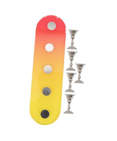 Ipetboom 1 Set Nail Practice Holder Convenient Nail Stands Magnetic Nail Tips Practice Holder Beauty Nail Display Nail Art Nails Beauty Nail Racks Plastic and Silver Nail Painting 12.8x3.7cm As Shown