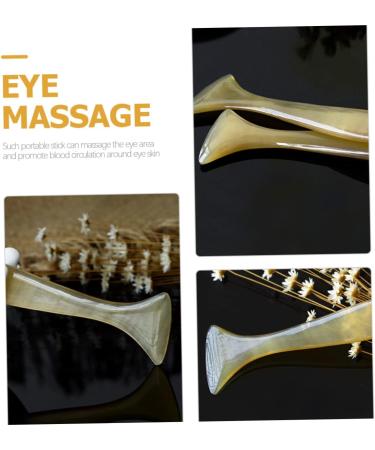 Lurrose Eye Massager Gua Sha Tool | Professional Facial Massage Stick for Women | Travel-Friendly Natural Horn Design - Buy Online on GoSupps.com