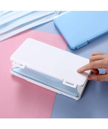 Portable dustproof and Moisture Resistant Plastic Portable Disposable mask Storage Box Blue19*11*1.2cm - Buy Online on GoSupps.com