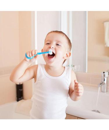 Toddler Toothbrush | Soft Childrens Toothbrushes for Todders - 3-Sided Toothbrush with Extra Soft Silicone Head Non-invertible Design for Babies from 2-12 Years Dobooo - Buy Online on GoSupps.com