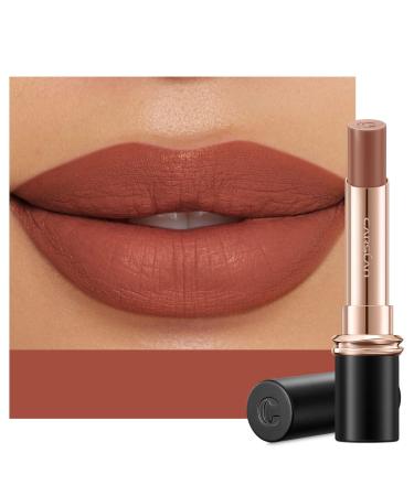 CARSLAN Matte Vegan Lipstick  Highly Pigmented  Cruelty-Free Lip Makeup with Moisturizing Creamy Formula Featuring Vitamin E and Castor Seed Oil  M07