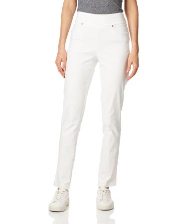 PGA TOUR Women's Pull-on Golf Pant with Tummy Control (Size X-Small-Xx-Large) Large Bright White