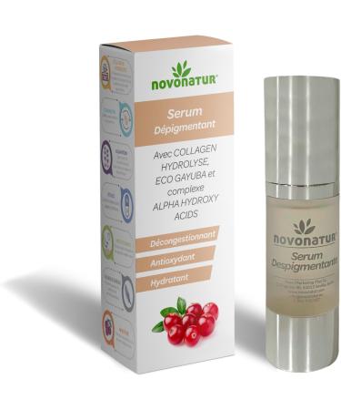 Depigmenting serum with hydrolyzed collagen intensive anti-spot treatment with Gayuba alpha-hydroxy acids vitamins and allantoin. Regenerating moisturizing cream for the skin. Airless 30ml. - Buy Online on GoSupps.com