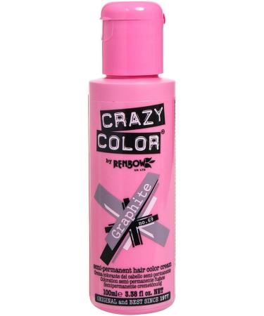 Crazy Color Semi Permanent Hair Dye 100ml Graphite Grey by Renbow - Pack of 1 - Buy Online on GoSupps.com