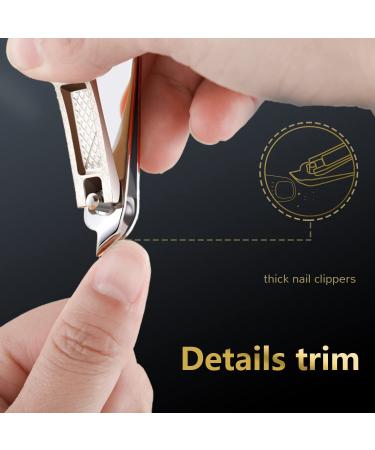 Upgraded Toenail Clippers for Thick Nails - Professional Silver Nail Clipper for Men & Seniors | Wanmat - Buy Online on GoSupps.com