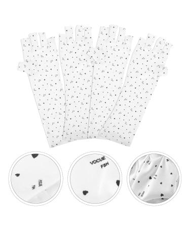 minkissy 10 Pairs Nail Gloves Fingerless Anti Uv Glove Protection Gloves for Manicures Gel Manicure Uv Gloves Uv Gloves for Gel Manicures Polyester Pattern White - Buy Online on GoSupps.com
