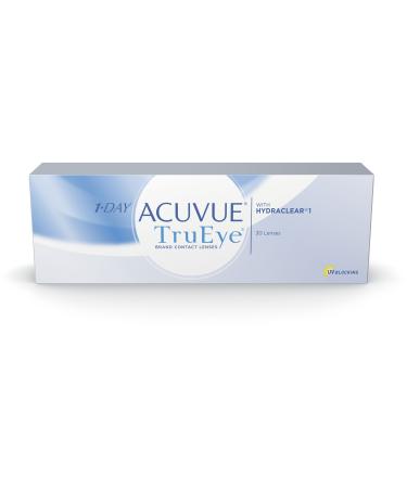 Acuvue 1-Day TruEye daily lenses daily contact lenses with 1.75 dpt & BC 8.5 UV protection & comfortable to wear 30 lenses
