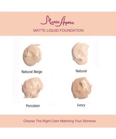 3 Pack MARIA AYORA Matte Liquid Foundation - Lightweight & Moisturizing - 1.4fl oz (02 Natural) - Buy Online on GoSupps.com