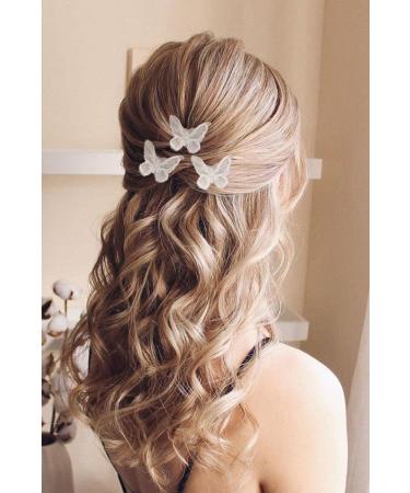 White Butterfly Hair Clip Set - 20 Pcs Wedding & Halloween Hair Accessories - Buy Online on GoSupps.com