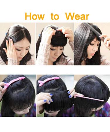 Dodoing T0403Z28-CN-JJ Hair Extension - 1 Piece Neat Bangs in Dark Brown Mix Light Auburn - International Shipping Available - Buy Online on GoSupps.com