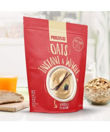Prozis Avoine Compl te Instantan e en Poudre 1 250 g Vanille C r ales Enrichies de Prot ines et de Glucides de Haute Qualit - Convient pour les V g tarians et V gans - Buy Online on GoSupps.com