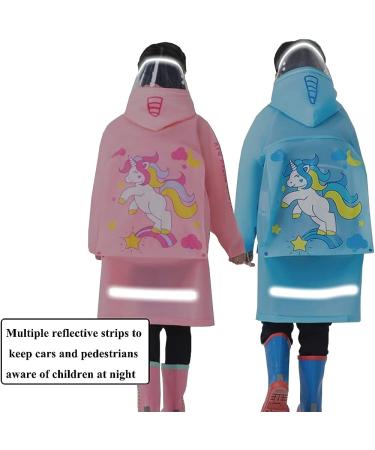 QTECLOR Kids Raincoat Jacket | Age 6-13 Years | Cartoon Poncho with School Bag Cover | Outdoor Camp Cycle - Buy Online on GoSupps.com