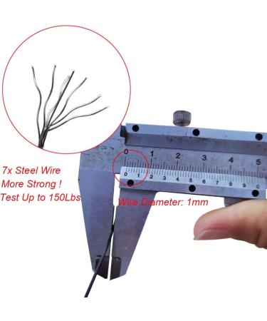 Stainless Steel Fishing Wire Leader Line 100-120Lb Heavy Duty with Rolling Swivels and Snap Connect - 25-30 PCS | Black - Buy Online on GoSupps.com