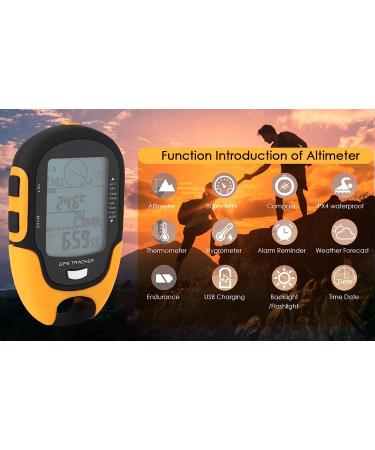 Digital Altimeter GPS Navigation Receptor with Barometer & Thermometer | Portable & Rechargeable | LED Flashlight | Outdoor Sports Essential - Buy Online on GoSupps.com