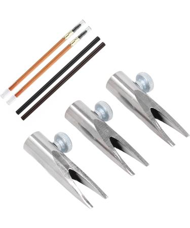 Eyebrow Pencil Sharpening Tool Portable Aluminum Alloy U Shaped Slot Sharpeners with Detachable Cover for Beginners Diverse (Silver) - Buy Online on GoSupps.com
