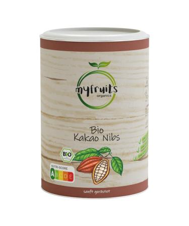 Myfruits Bio Kocao Nibs 450g cocoa without additives without sugar gently roasted for a chocolate -more taste for baking or for muesli 450 g (1 Pack)