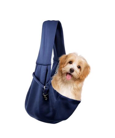 Puppy Carrier Puppy Sling Dog Sling Dog Carry Bag Cat Sling with Pocket Dog Sling Carrier Dog Carrier Sling Puppy Carrier Sling for Small Dogs and Cats Outdoor Walking Travel Shopping Blue
