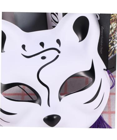 Vintorky Japanese Animal Masks - Cat & Fox Half Face Cosplay for Carnival & Halloween Decorations - Buy Online on GoSupps.com