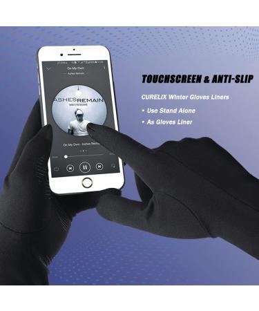CURELIX Gloves Liners - Thin & Lightweight Cold Weather Liner Gloves for Men and Women - X-Large - Buy Online on GoSupps.com