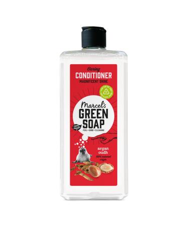 Marcel's Green Soap Caring Argan & Oudh Conditioner - Conditioner - 100% Recycled Plastic - 98% Natural Formula - Vegan - Microlastic Free - 300 ml