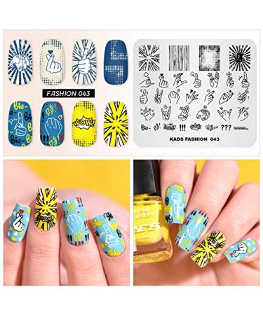 5-Piece Nail Art Stamping Plates Set - Ballet Magic Comic Patterns for DIY Manicure | Nail Design Transfer Tools - Buy Online on GoSupps.com