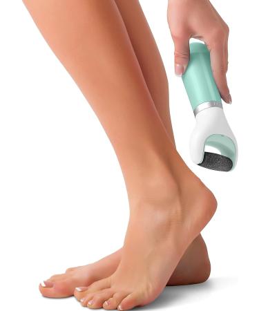 Brookstone Electric Foot Callus Remover with Diamond Micro-Mineral Roller Head for Dry Feet & Cracked Heels | Pedicure Tools for At-Home Foot Repair - Seafoam - Buy Online on GoSupps.com