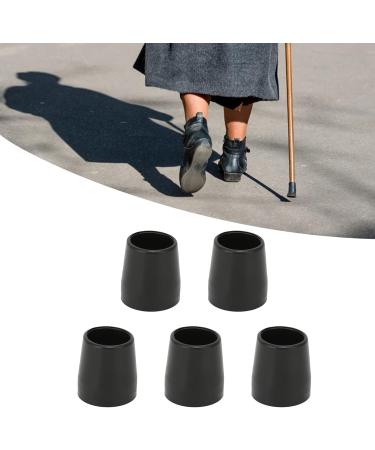 FILFEEL 5pcs Cane Tip Thicken Crutch Tips Rubber Material Skid Resistant Cane Tip Wearproof Crutches Accessories for All Standard Canes and Folding Canes Black/Grey Optional(black) - Buy Online on GoSupps.com
