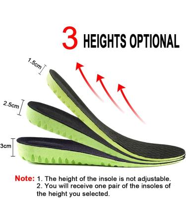 Ailaka Height Increasing Shoe Inserts - 0.6 Inch Soft Breathable Honeycomb Insoles for Men & Women - Elastic Sports Inlays | Elevate Comfort & Style - Buy Online on GoSupps.com