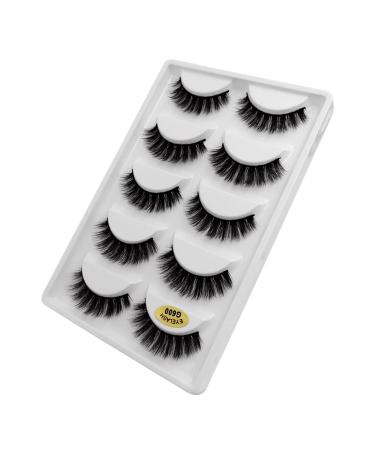 UAMOU Lashes 10/20/50/100 Boxes Mink Eyelashes 5 Pairs Natural False Eyelashes Thick Fluffy Faux Cils Lashes In Bulk G6 Cheerfully (Color : G600S Size : 40 boxes)