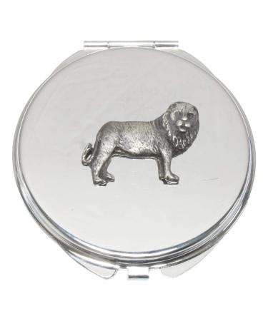 Lion Compact Mirror Handbag Gift With Free Engraving 222