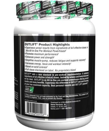 Nutrex Research Outlift Pre-Workout Powerhouse | Blue Raspberry | 20 Servings - Buy Online on GoSupps.com