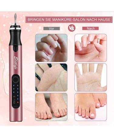 Electric Nail File & Cutter | 12 in 1 USB Manicure Pedicure Set for Gel Nails | Professional Pink Nail Care for Travel & Studio - Buy Online on GoSupps.com