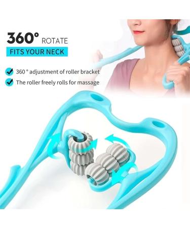 2024 Handheld Neck Massage Device with Back Massager - Pink Nocolate Till Roller with 6 Balls for Pain Relief in Neck Shoulders & Legs - Buy Online on GoSupps.com