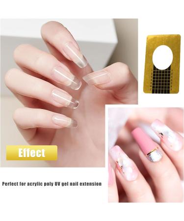 Hanyousheng Nail Forms 130 Pcs - Self-Adhesive Sticker for Acrylic & Gel Nail Extensions (Gold) - Buy Online on GoSupps.com