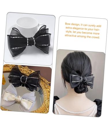FRCOLOR Hair Fabric Butterfly Hair Clip hair bows girls hair clip women hair bow Women Cute Hair Clips black bows decor hair barrette s Miss South Korea Black - Buy Online on GoSupps.com